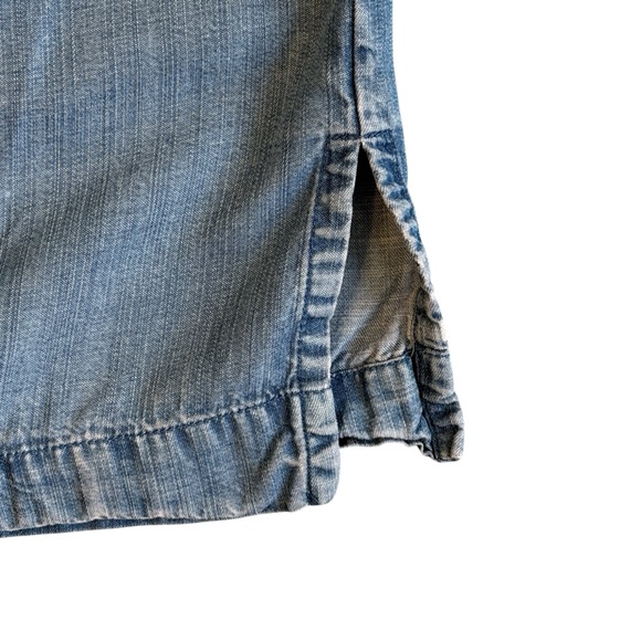 Anthropology Cloth & Stone Off-Shoulder Chambray Blue Dress Size M #1987 - Picture 4 of 5